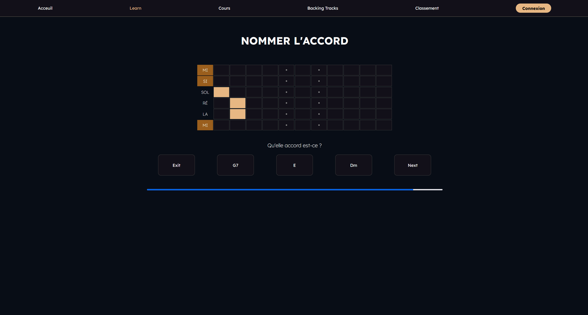 barre de recherche pour backing track